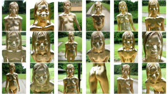 Outdoor Golden Body Painting