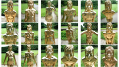 Outdoor Golden Body Painting