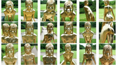 Outdoor Golden Body Painting