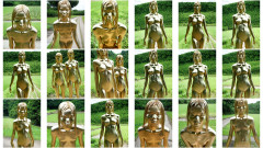 Outdoor Golden Body Painting