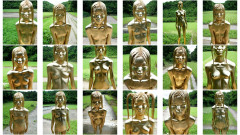 Outdoor Golden Body Painting