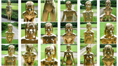 Outdoor Golden Body Painting