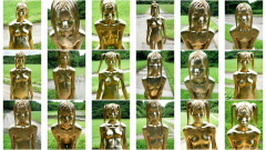 Outdoor Golden Body Painting