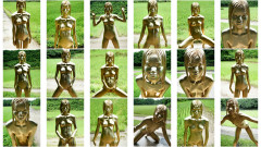 Outdoor Golden Body Painting