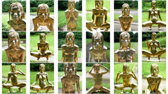 Outdoor Golden Body Painting