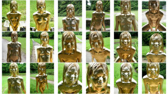 Outdoor Golden Body Painting