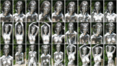 Outdoor Silver Body Painting