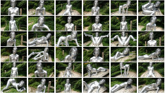 Outdoor Silver Body Painting