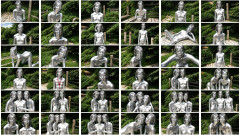 Outdoor Silver Body Painting