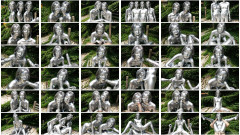Outdoor Silver Body Painting