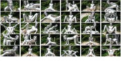 Outdoor Silver Body Painting